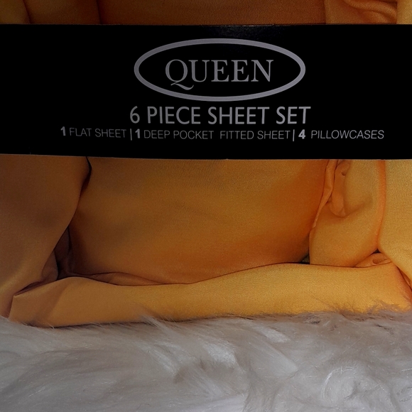 Bamboo Essence Queen Yellow 6 Piece Sheet Set - Picture 5 of 10
